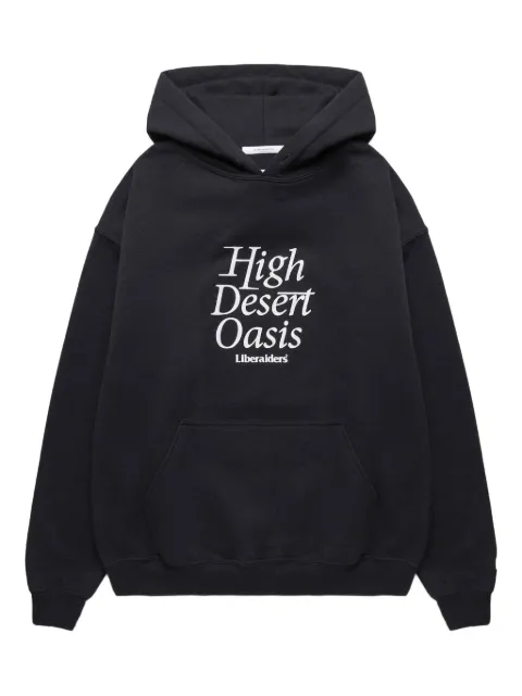 Liberaiders slogan-print hoodie Black 763042301