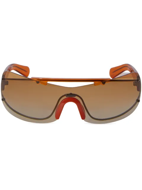 Off-White Eyewear Big Wharf biker-style sunglasses Orange OERI103F23MET0017720