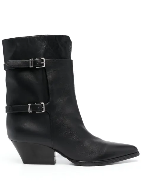 Sergio Rossi SR Thalestris 55mm leather ankle boots Black B04800MNAN07
