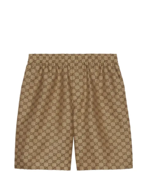 Gucci GG supreme linen shorts Brown 742781Z8BIX
