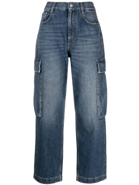 Stella McCartney cropped cargo jeans Blue 6D01803SPH33