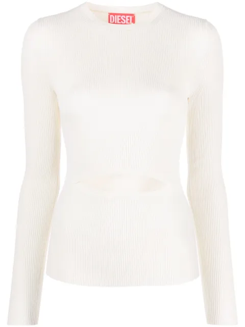 Diesel M-Peris cut-out knitted top White A111770BMAI