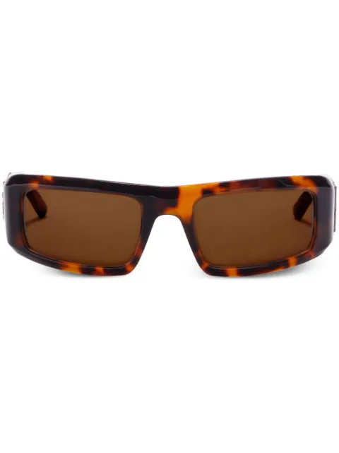 Palm Angels Eyewear Kerman rectangular-frame sunglasses Brown PERI044F23PLA0016017