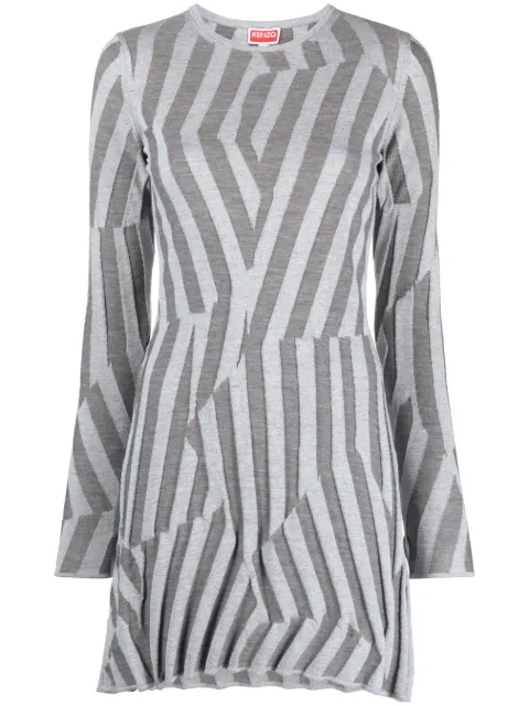 Kenzo geometric knit minidress Grey FD62RO4113CL