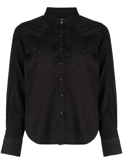 Ralph Lauren RRL long-sleeved panelled shirt Black 282917103001