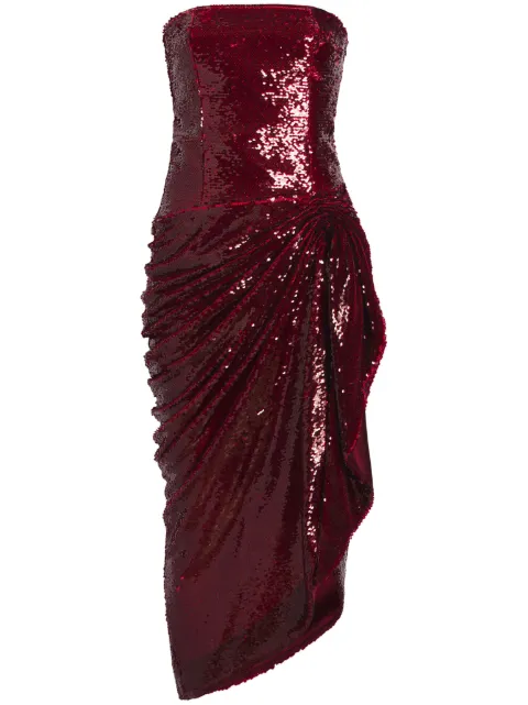 Cinq A Sept Shea sequinned midi dress Red ZD22226944Z