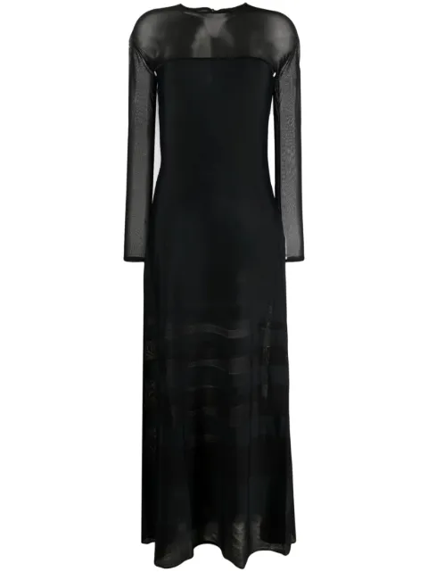 Ralph Lauren Collection semi-sheer maxi dress Black 290916715001