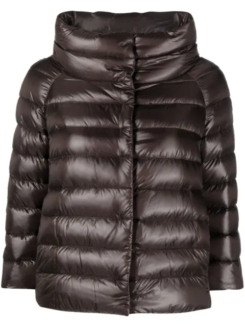 Herno high-neck puffer jacket Brown PI0046DIC12017