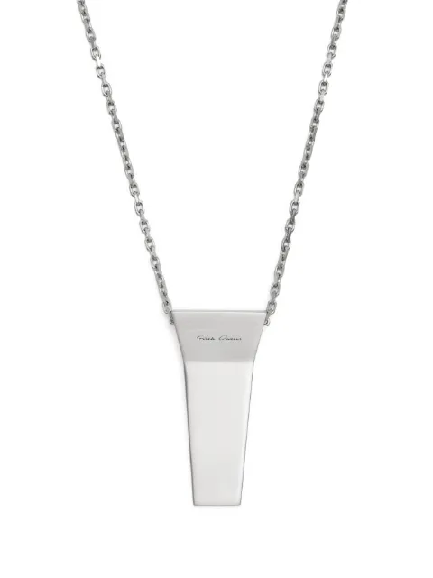 Rick Owens logo-engraved chain necklace Silver RJ0000023MMT