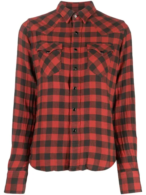 Ralph Lauren RRL check-print linen shirt Red 282917104001