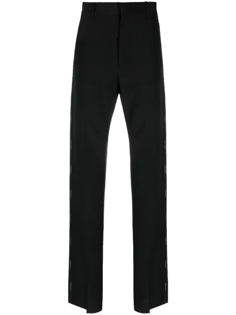 Givenchy logo-tape tailored trousers Black BM518Z14DL