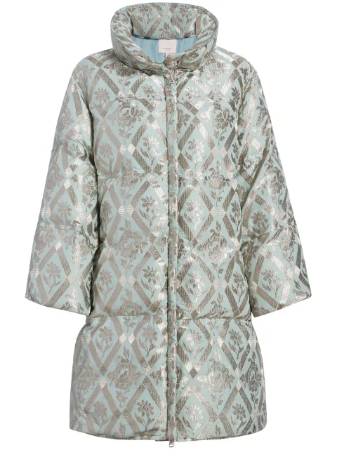 Cinq A Sept Diamond Floral Hallie puffer coat Blue ZC0897155Z