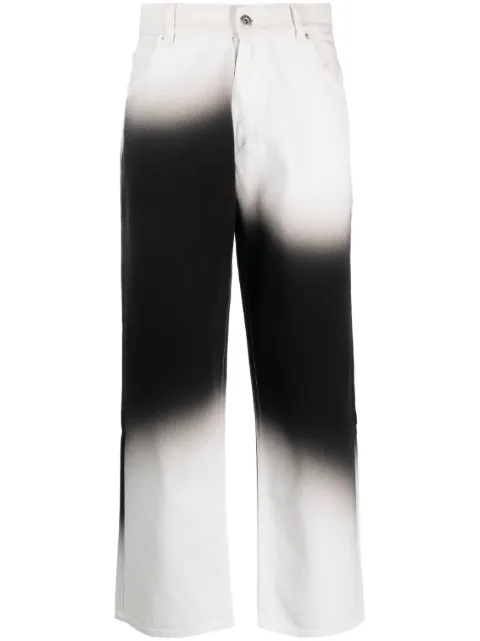 Liberal Youth Ministry ombré-effect straight-leg trousers Neutrals LYM03P007