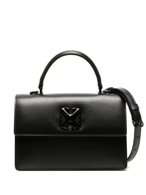 Off-White Jitney logo-plaque tote bag Black OWNP046C99LEA0011010