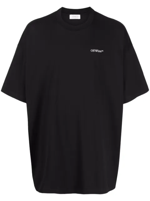 Off-White logo-print short-sleeve T-shirt Black OMAA161F23JER0041001