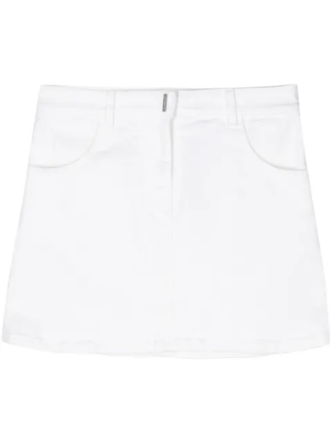 Givenchy 4G-motif denim mini skirt Neutrals BW40KR5Y4J