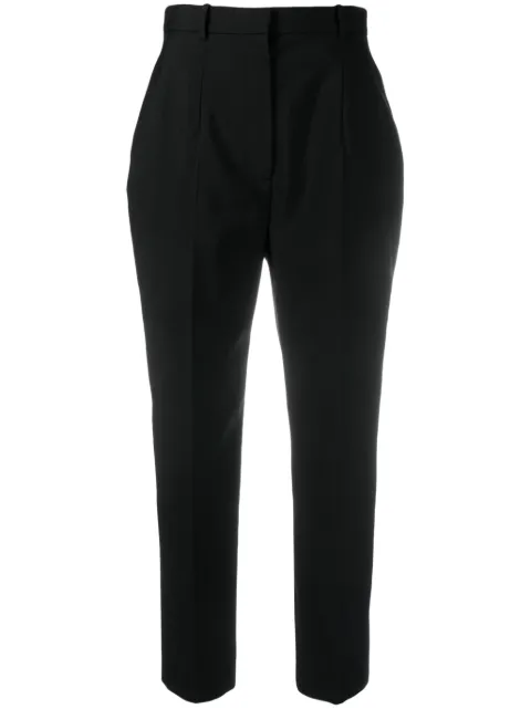 Alexander McQueen cropped wool trousers Black 585118QJACX