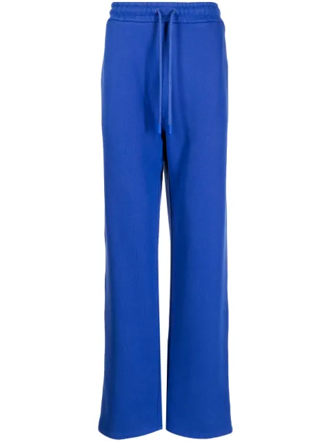 Off-White Moon Tab cotton track pants Blue OMCH054F23FLE0046969