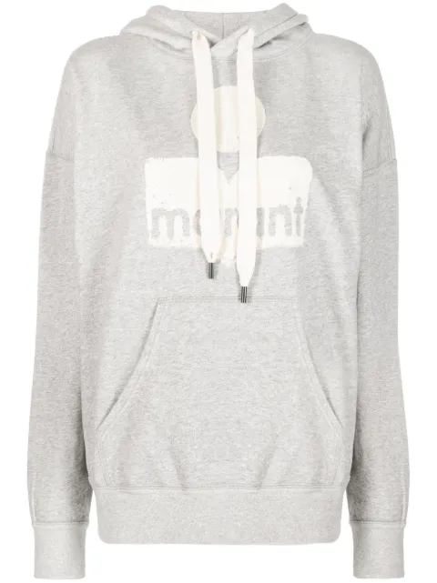 MARANT ÉTOILE Mansel logo-print hoodie Grey SW0001FAA1M78E