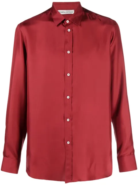 MODES GARMENTS buttoned silk shirt Red MGSHIRT