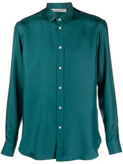MODES GARMENTS buttoned silk shirt Green MGSHIRT