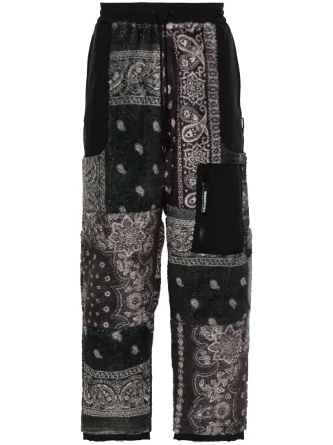 Neighborhood bandana-print fleece track pants Black 232SZNHPTM01