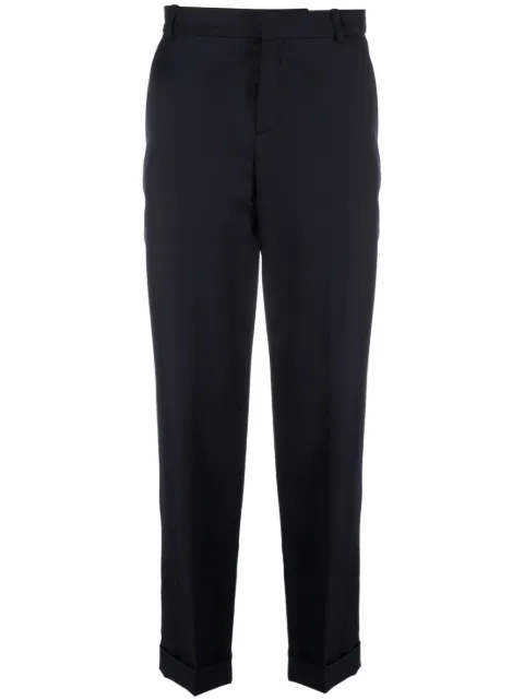 Balmain cropped straight-leg trousers Blue BH1PM030WB12
