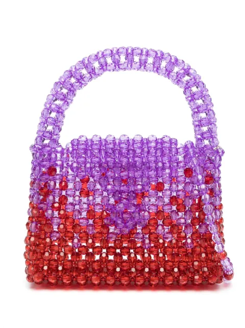 Germanier bead-embellished tote bag Red SS23BG01VR
