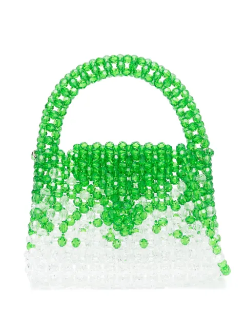 Germanier bead-embellished tote bag Green SS23BG01VT