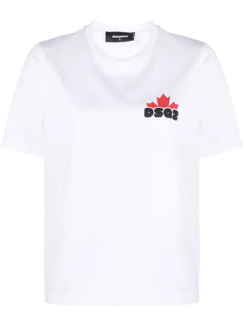 DSQUARED2 logo-print cotton T-shirt White S75GD0371S23009