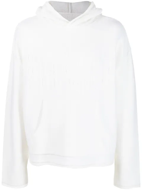 MM6 Maison Margiela number-motif knitted hoodie White S52GP0150S18286