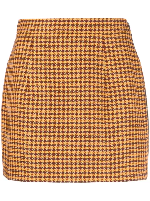Marni check pattern miniskirt Orange GOMA0553IUUTP730