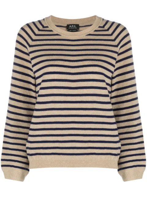 A.P.C. Lilas striped wool jumper Neutrals WVBBWF23276