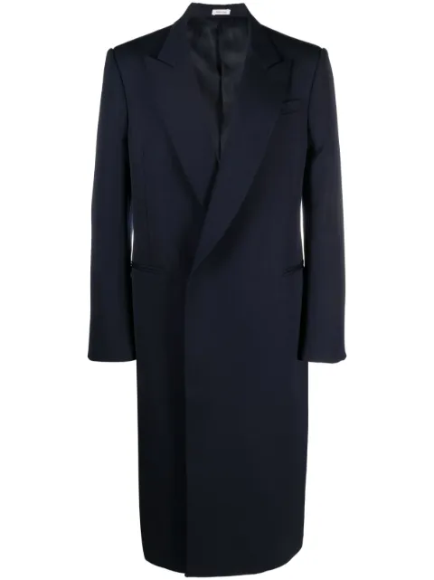 Alexander McQueen single-breasted coat Blue 749763QVU89