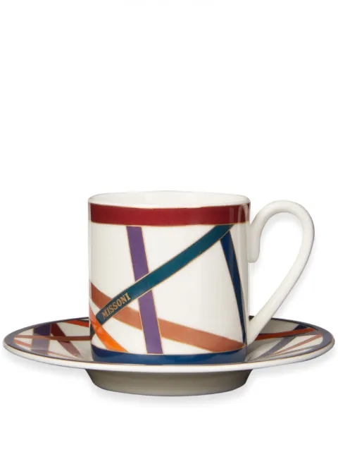 Missoni Home Nastri set-of-six coffee cups White MHPNMC12S6