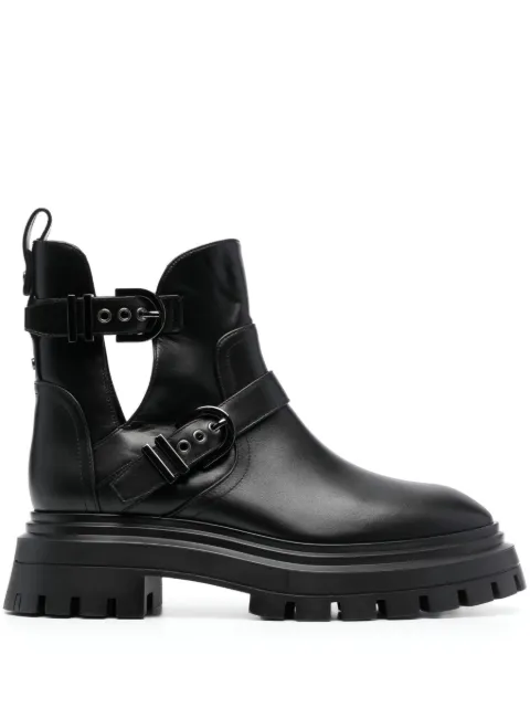 Stuart Weitzman buckle-fastening leather ankle boots Black SF018