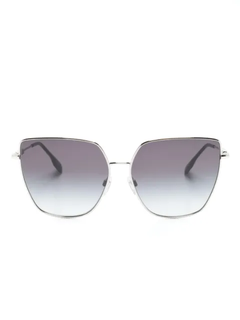 Burberry Eyewear oversize cat-eye frame sunglasses Silver BE3143