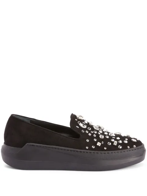 Giuseppe Zanotti Afelia crystal-embellished loafers Black I360020001