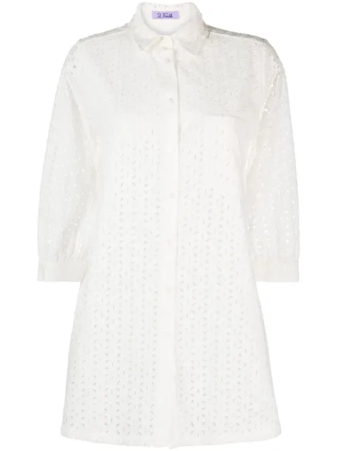 MC2 Saint Barth Helena broderie anglaise shirt White HELE002