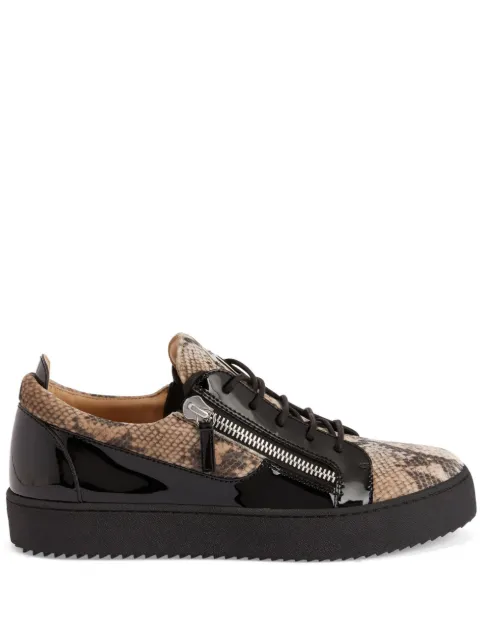Giuseppe Zanotti Frankie double-zip low-top sneakers Black RU00092014