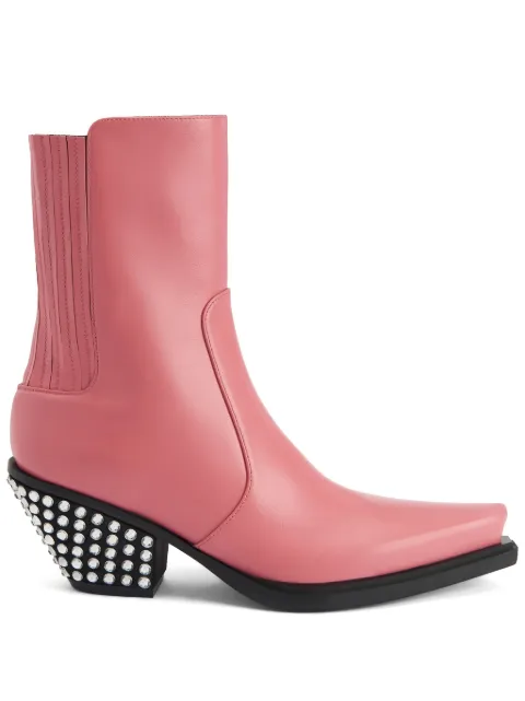 Giuseppe Zanotti 75mm Yanhira crystal-embellished ankle boots Pink I370021004