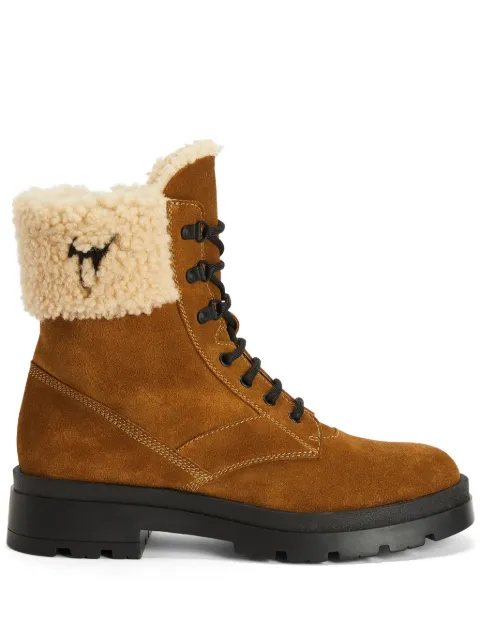 Giuseppe Zanotti Jaure logo-lettering boots Brown IU30025002