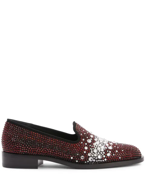 Giuseppe Zanotti Matildha crystal-embellished loafers Red I360015002