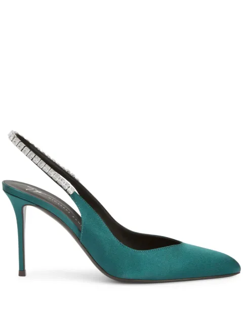 Giuseppe Zanotti Rachyl satin pumps Green I350002005