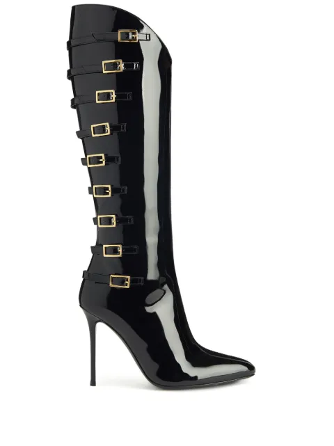 Giuseppe Zanotti Patthi 105mm patent boots Black I380012001