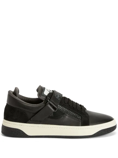 Giuseppe Zanotti GZ94 touch-strap double-zip low-top sneakers Black RU30046001