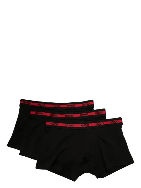 HUGO three-pack logo-waistband boxers Black 50492375