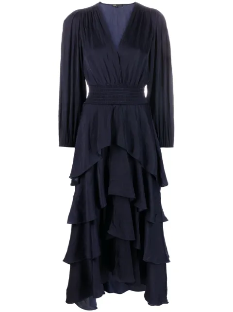 Maje ruffled maxi dress Blue MFPRO03144