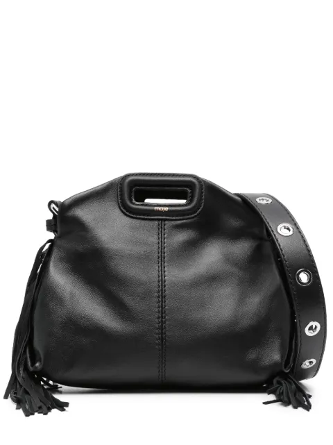 Maje mini Miss M leather shoulder bag Black MFASA01078