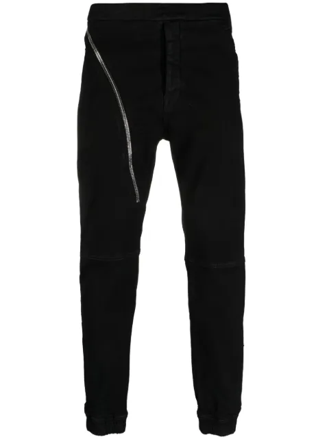Rick Owens Aircut decorative-zip skinny joggers Black DU02C5361SBB